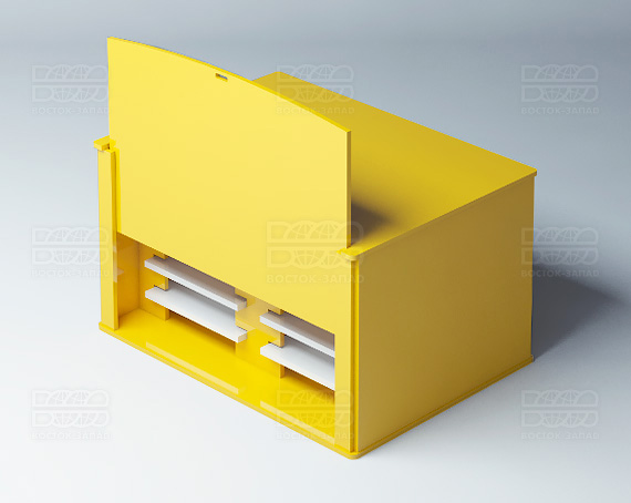 Органайзер для ресниц (10 секций) К_3 - фото 1, цвет - Желто-белый, материал - Глухой акрил