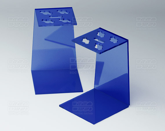 Подставка для ножниц 90х135х90 мм K_29 - фото 2, цвет - Синий, материал - Прозрачный акрил