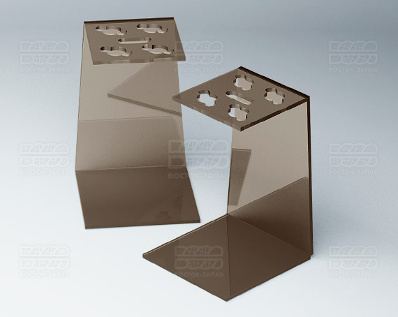 Подставка для ножниц 90х135х90 мм K_29 - фото 2, цвет - Коричневый, материал - Прозрачный акрил