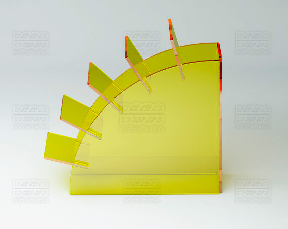 Подставка для ножниц 100х30х100 мм K_30 - фото 3, цвет - Желтый, материал - Прозрачный акрил