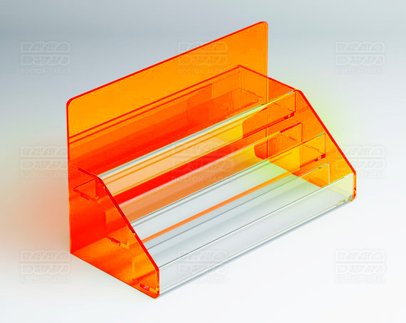 Подставка под лаки 252х150х119 мм К_15_1 - фото 2, цвет - Оранжевый_ф, материал - Флуоресцентный акрил