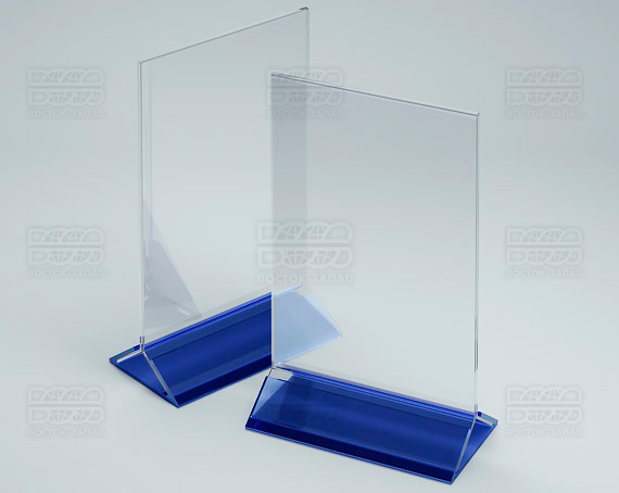 Тейбл-тент (под формат А5) K_32 - фото 1, цвет - Синий, материал - Прозрачный акрил