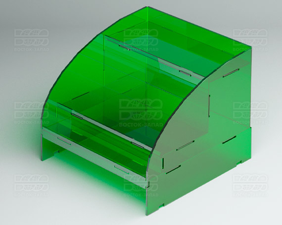 Горка универсальная 199х199х150 мм К_13 - фото 3, цвет - Зеленый, материал - Прозрачный акрил