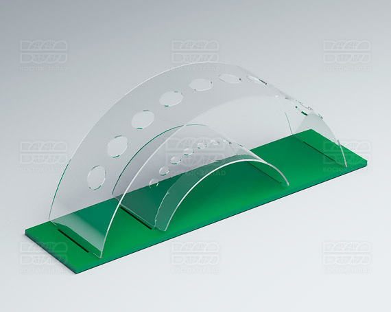 Подставка для кисточек 200х70х50 мм  К_21 - фото 3, цвет - Зеленый, материал - Глухой акрил