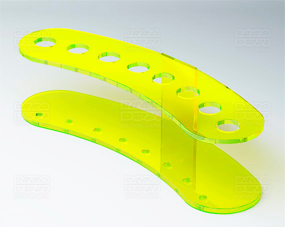 Подставка для ножниц и кисточек 200х50х65 мм К_23 - фото 1, цвет - Зеленый_ф, материал - Флуоресцентный акрил