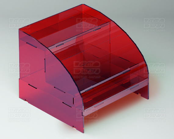 Горка универсальная 199х199х150 мм К_13 - фото 2, цвет - Красный, материал - Прозрачный акрил