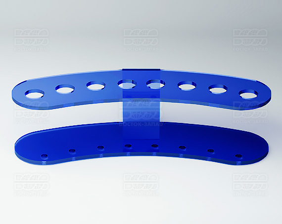 Подставка для ножниц и кисточек 200х50х65 мм К_23 - фото 1, цвет - Синий, материал - Прозрачный акрил