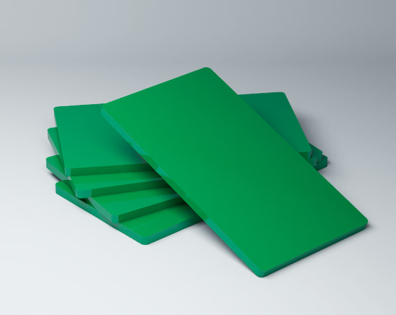 Планшетка для ресниц 140х80х3 мм - из ог. Стекла 3мм K_5 - фото 1, цвет - Зеленый, материал - Глухой акрил