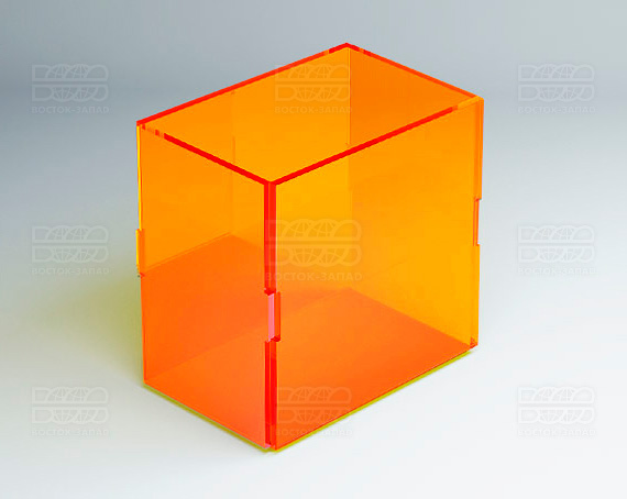 Подставка под карандаши 100х100х65 мм К_19 - фото 3, цвет - Оранжевый_ф, материал - Флуоресцентный акрил
