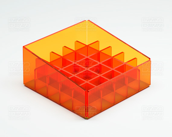 Подставка под помаду 146х65х146 мм К_18 - фото 2, цвет - Оранжевый_ф, материал - Флуоресцентный акрил