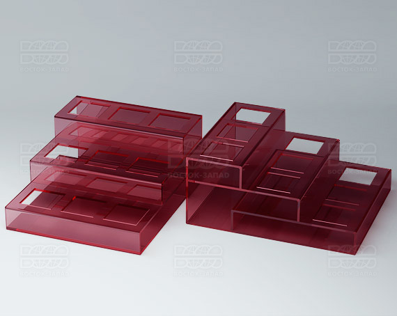 Подставка 142х174х75 мм K_25 - фото 1, цвет - Красный, материал - Прозрачный акрил