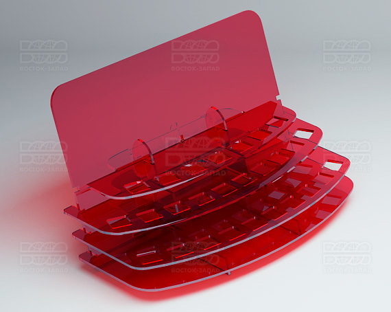 Подставка под лаки К_17 - фото 2, цвет - Красный, материал - Прозрачный акрил