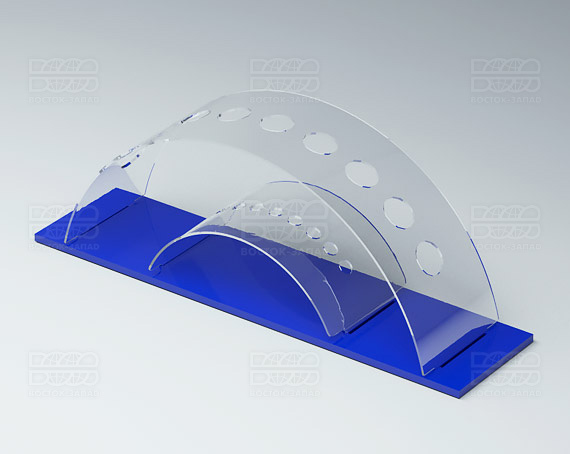 Подставка для кисточек 200х70х50 мм  К_21 - фото 2, цвет - Синий, материал - Глухой акрил