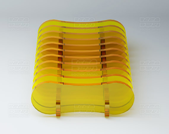 Для кисточек и пилок 110х28х70 мм К_22 - фото 1, цвет - Желтый, материал - Прозрачный акрил