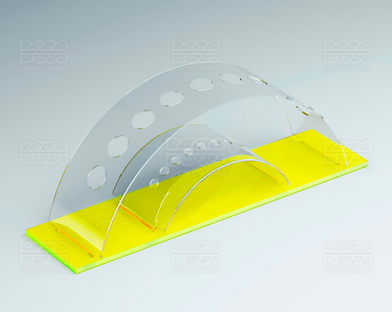 Подставка для кисточек 200х70х50 мм  К_21 - фото 3, цвет - Зеленый_ф, материал - Флуоресцентный акрил