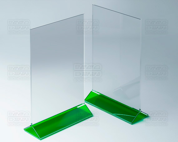 Тейбл-тент (под формат А4) K_31 - фото 2, цвет - Зеленый, материал - Прозрачный акрил