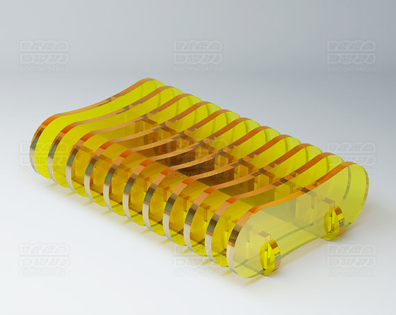 Для кисточек и пилок 110х28х70 мм К_22 - фото 2, цвет - Желтый, материал - Прозрачный акрил