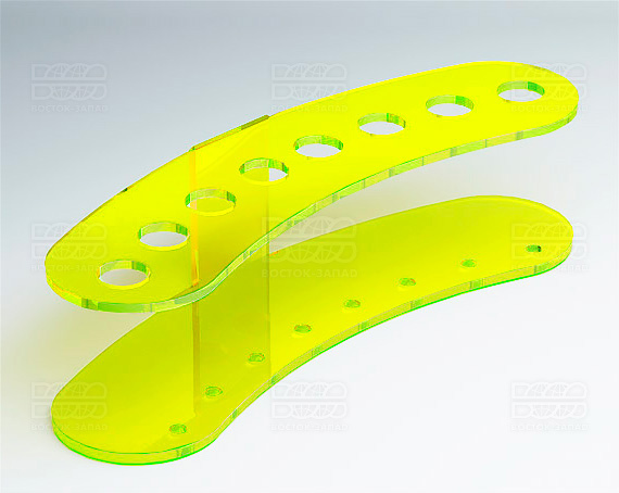 Подставка для ножниц и кисточек 200х50х65 мм К_23 - фото 2, цвет - Зеленый_ф, материал - Флуоресцентный акрил