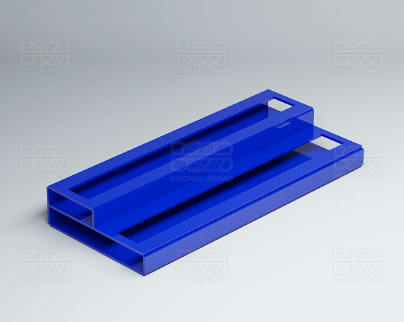 Подставка с общим отверстием 2 яруса 350х120х51 мм K_28 - фото 3, цвет - Синий, материал - Глухой акрил