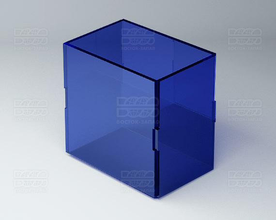Подставка под карандаши 100х100х65 мм К_19 - фото 2, цвет - Синий, материал - Прозрачный акрил
