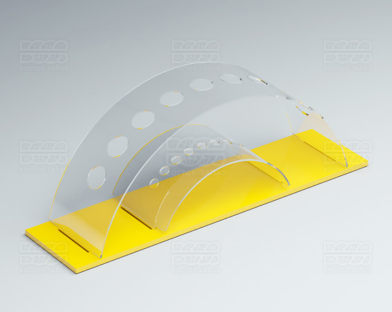 Подставка для кисточек 200х70х50 мм  К_21 - фото 3, цвет - Желтый, материал - Глухой акрил