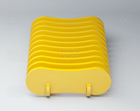 Для кисточек и пилок 110х28х70 мм К_22 - фото 1, цвет - Желтый, материал - Глухой акрил