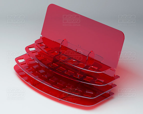 Подставка под лаки К_17 - фото 4, цвет - Красный, материал - Прозрачный акрил