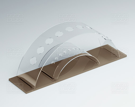 Подставка для кисточек 200х70х50 мм  К_21 - фото 3, цвет - Коричневый, материал - Прозрачный акрил