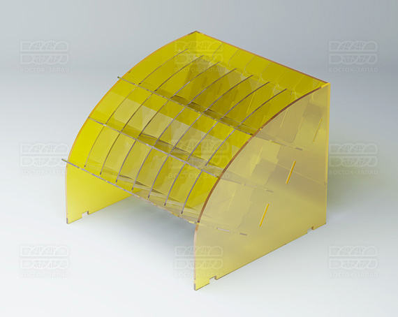 Подставка под карандаши 200х168х200 мм К_20 - фото 2, цвет - Желтый, материал - Прозрачный акрил