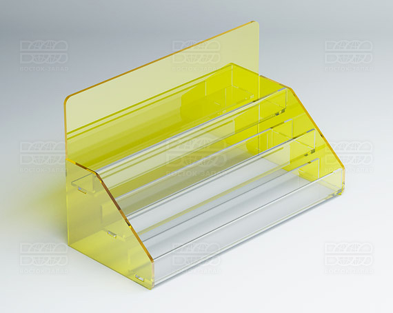 Подставка под лаки 252х150х119 мм К_15_1 - фото 3, цвет - Желтый, материал - Прозрачный акрил