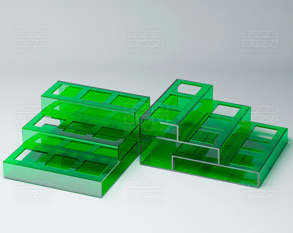 Подставка 142х174х75 мм K_25 - фото 1, цвет - Зеленый, материал - Прозрачный акрил
