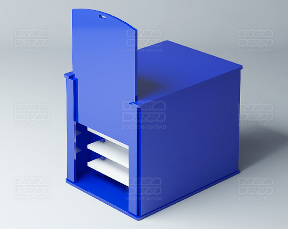 Органайзер для ресниц (5 секций) К_4 - фото 1, цвет - Сине-белый, материал - Глухой акрил