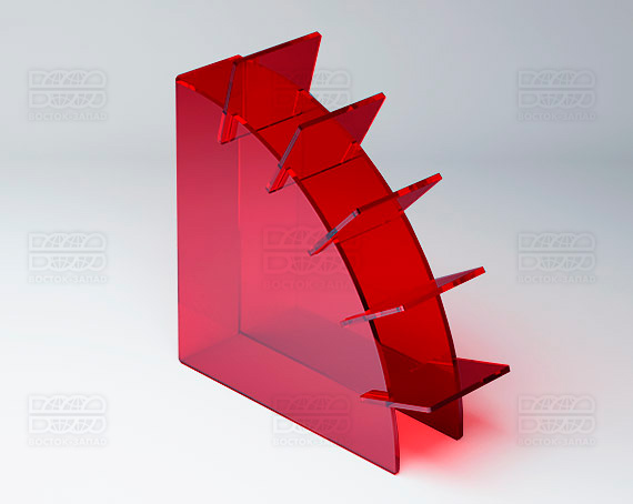 Подставка для ножниц 100х30х100 мм K_30 - фото 2, цвет - Красный, материал - Прозрачный акрил