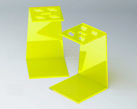 Подставка для ножниц 90х135х90 мм K_29 - фото 2, цвет - Зеленый_ф, материал - Флуоресцентный акрил