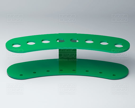 Подставка для ножниц и кисточек 200х50х65 мм К_23 - фото 1, цвет - Зеленый, материал - Глухой акрил