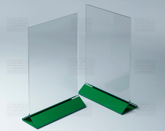 Тейбл-тент (под формат А4) K_31 - фото 2, цвет - Зеленый, материал - Глухой акрил