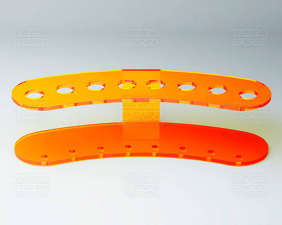 Подставка для ножниц и кисточек 200х50х65 мм К_23 - фото 1, цвет - Оранжевый_ф, материал - Флуоресцентный акрил