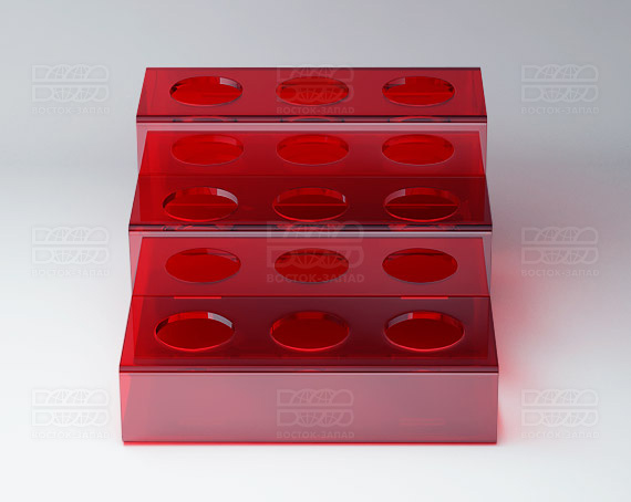 Подставка 115х138х75 мм K_26 - фото 1, цвет - Красный, материал - Прозрачный акрил