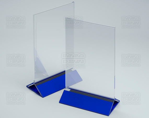Тейбл-тент (под формат А5) K_32 - фото 1, цвет - Синий, материал - Глухой акрил