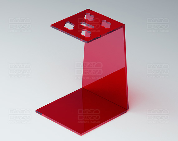 Подставка для ножниц 90х135х90 мм K_29 - фото 3, цвет - Красный, материал - Прозрачный акрил