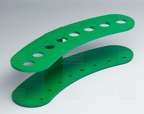 Подставка для ножниц и кисточек 200х50х65 мм К_23 - фото 3, цвет - Зеленый, материал - Глухой акрил