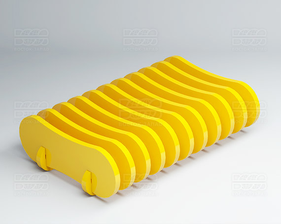 Для кисточек и пилок 110х28х70 мм К_22 - фото 3, цвет - Желтый, материал - Глухой акрил