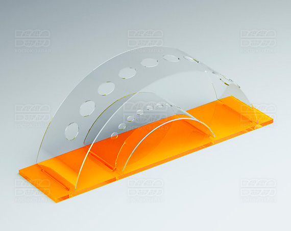 Подставка для кисточек 200х70х50 мм  К_21 - фото 3, цвет - Оранжевый_ф, материал - Флуоресцентный акрил