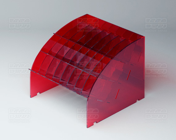 Подставка под карандаши 200х168х200 мм К_20 - фото 2, цвет - Красный, материал - Прозрачный акрил