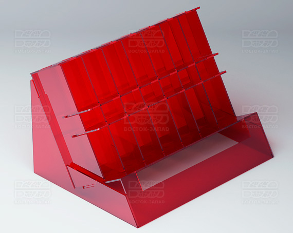 Стойка под лаки 207х158х143 мм К_16 - фото 2, цвет - Красный, материал - Прозрачный акрил