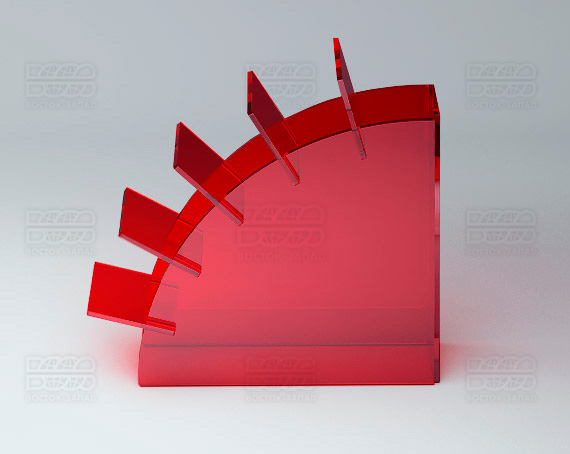 Подставка для ножниц 100х30х100 мм K_30 - фото 3, цвет - Красный, материал - Прозрачный акрил