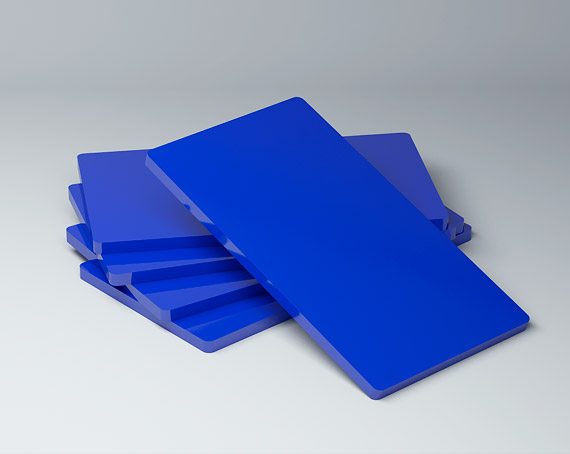 Планшетка для ресниц 140х80х3 мм - из ог. Стекла 3мм K_5 - фото 1, цвет - Синий, материал - Глухой акрил