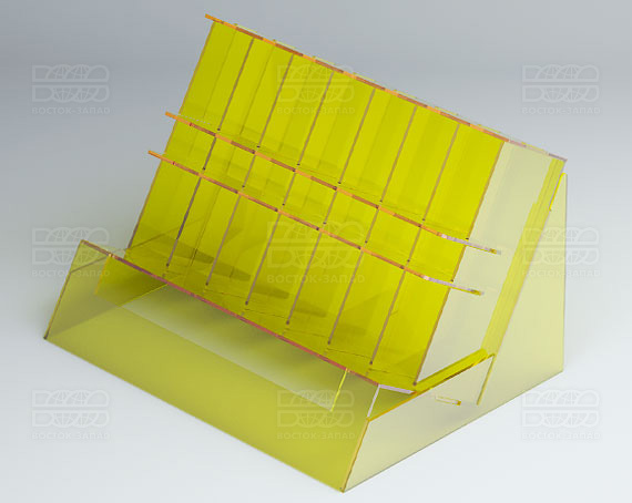 Стойка под лаки 207х158х143 мм К_16 - фото 3, цвет - Желтый, материал - Прозрачный акрил
