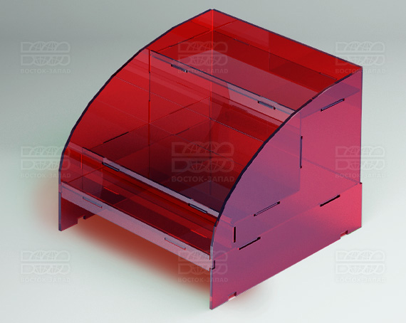 Горка универсальная 199х199х150 мм К_13 - фото 3, цвет - Красный, материал - Прозрачный акрил