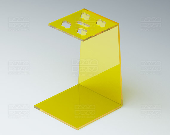 Подставка для ножниц 90х135х90 мм K_29 - фото 3, цвет - Желтый, материал - Прозрачный акрил